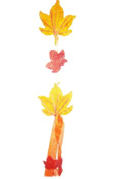 Türkranz - herbstliche Ahornblattgirlande Farbe hellbraun