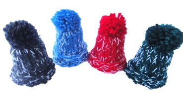 Tischdekoration - 4 Eierwärmer - Mützen Farbe - Nr. X008