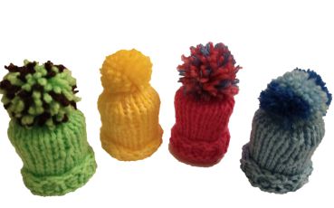 Tischdekoration - 4 Eierwärmer - Mützen Farbe - Nr. X018