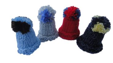 Tischdekoration - 4 Eierwärmer - Mützen Farbe - Nr. Z 27