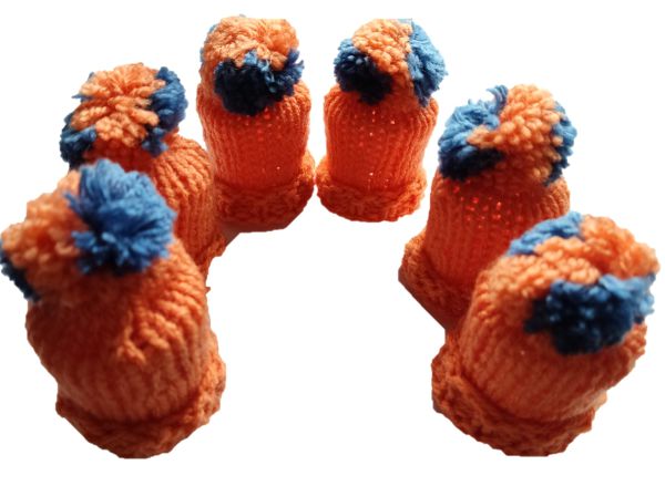 Tischdekoration - 6 Eierwärmer - Mützen Nr. A 10