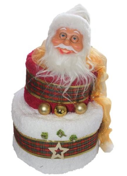 Handtuchtorte - Weihnachten- Geschenkkorb - Handtuch Geschenk Wellness