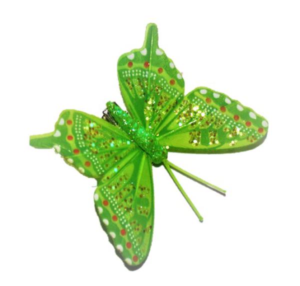 Haarclip mit Schmetterling Farbe grün - Haarklammer