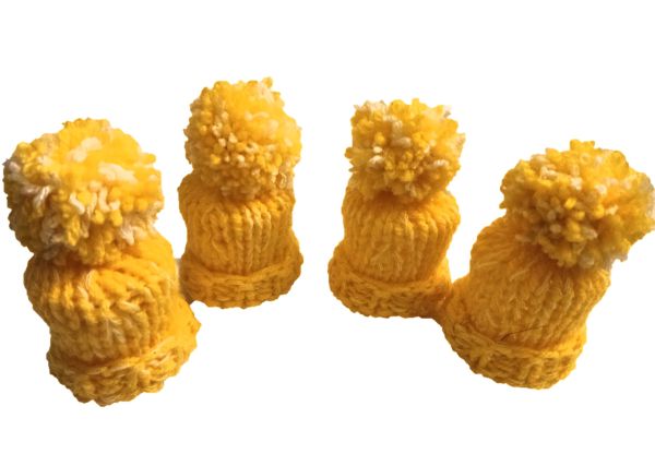 Tischdekoration - 4 Eierwärmer - Mützen Farbe - Nr. X008