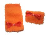 Miniatur - Handtuch - 2 - Set - Puppenhaus Farbe orange