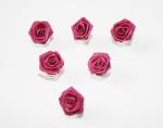 Haarschmuck - 6 Haarspiralen Curlies mit  Rosen in der Farbe weinrot- Brautschmuck