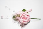 Haargesteck - Diadem mit Blumen - Haarspange Farbe rosa