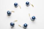 Haarschmuck - 6 Haarspiralen Curlies mit  Perlen in der Farbe blau - Brautschmuck