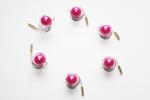 Haarschmuck - 6 Haarspiralen Curlies mit  Perlen in der Farbe pink - Brautschmuck