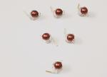 Haarschmuck - 6 Haarspiralen Curlies mit  Perlen in der Farbe braun - Brautschmuck